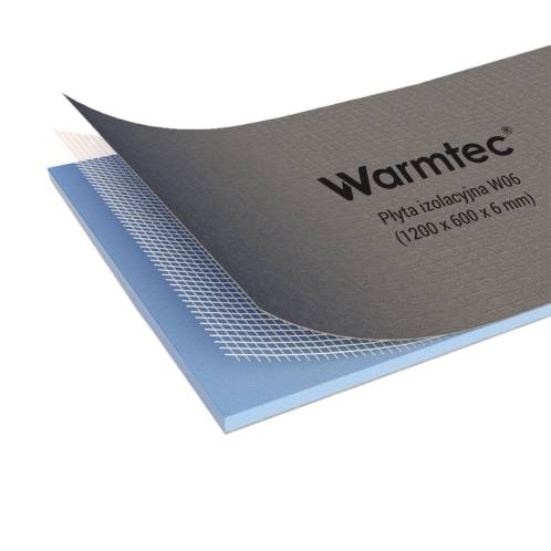 Płyta izolacyjna Warmtec MAXITERM W06 6mm 120x60cm na białym tle