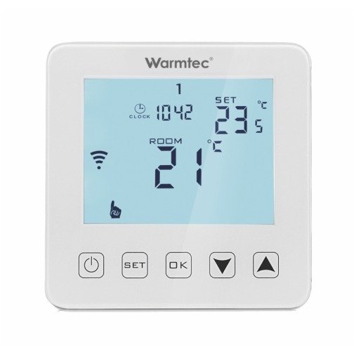 Regulator temperatury Warmtec PRT-01i-B (beznapięciowy) z boku