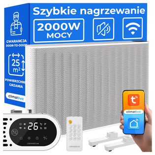Grzejnik elektryczny MH-2000W Mica Elite WiFi Biały