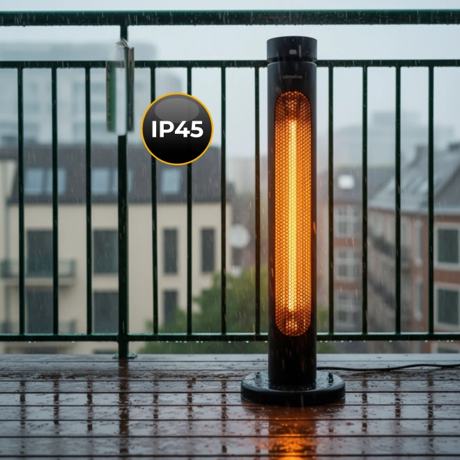 Promiennik podczerwieni Climative IRH-20 AURA - ogrzewanie balkonu podczas deszczu
