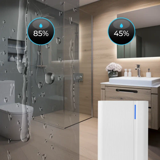 Osuszacz Powietrza Climative DH-20 Cube ION Pochłaniacz Wilgoci 20L WIFi - Pochłaniacz wilgoci 20 l, tryb suszenia prania, odpływ stały, sterowanie Tuya/Smart Life.