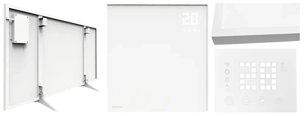 Panel grzewczy na podczerwień promiennik elektryczny WarmUp 770W WiFi LED - Sterowanie WiFi w aplikacji Tuya Smart Life – ekran telefonu z ustawieniami temperatury i harmonogramem.