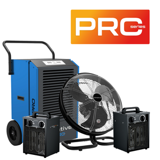 Zestaw do osuszania murów i ścian po zalaniu (DHP-90 PRO, Tornado 3B, EH-3 PRO)