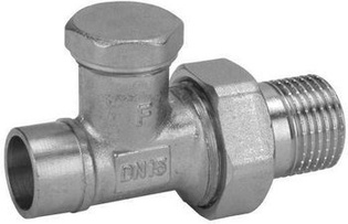 Zawór grzejnikowy odcinający prosty 1/2 do wlutowania ZP2LY FERRO