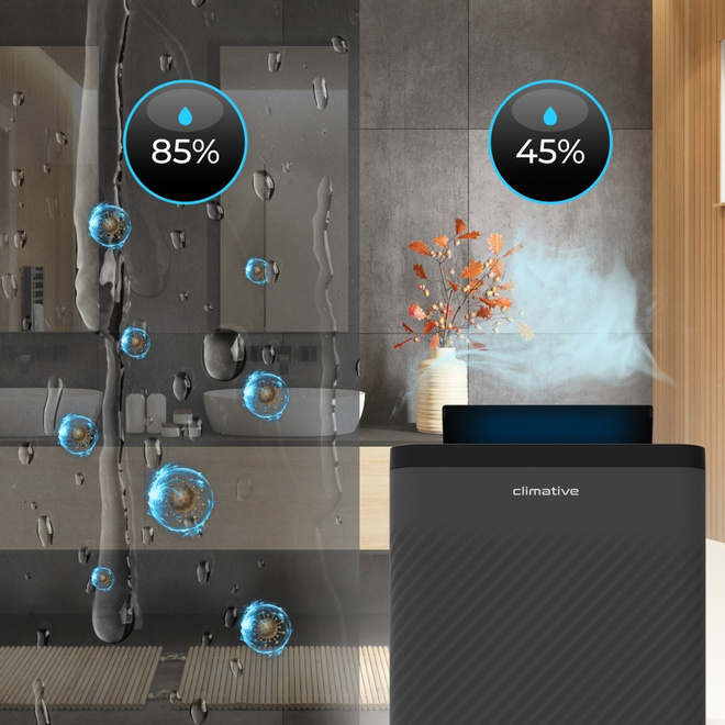 Oczyszczacz powietrza 100 m3 pochłaniacz wilgoci 12l Nexi UV ION  HEPA 20m² - Oczyszczanie powietrza z jonizatorem i lampą UV – wsparcie dla alergików.