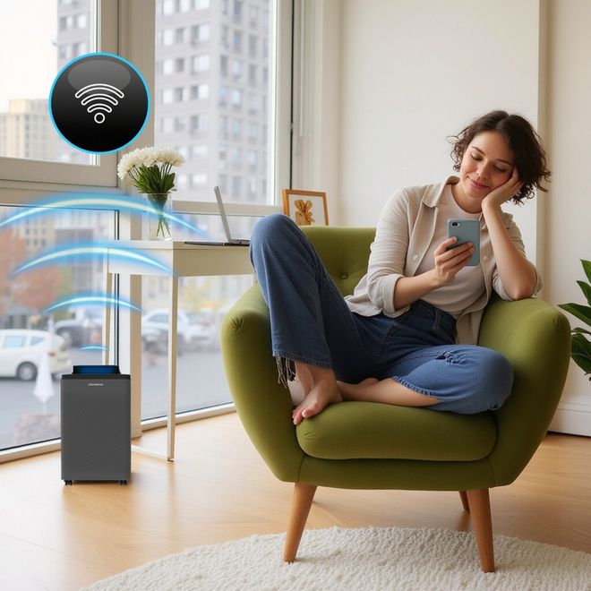 Oczyszczacz powietrza 170 m3 pochłaniacz wilgoci 24 l Nexi UV ION HEPA 40m² - Stały odpływ kondensatu – rurka 100 cm w komplecie do pracy ciągłej.