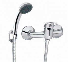 BASIC bateria natryskowa ścienna, chrom BBC77 FERRO