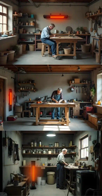 2w1 Promiennik podczerwieni ciepła tarasowy TOR 8 poziomów 2000W pilot - Model 2w1: wolnostojący lub montowany na ścianie – elastyczne zastosowanie.