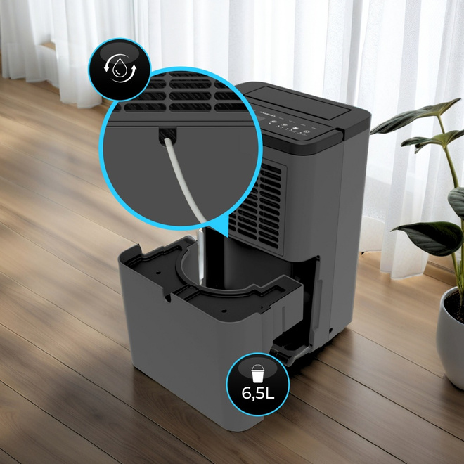 Oczyszczacz powietrza 100 m3 pochłaniacz wilgoci 12l Nexi UV ION  HEPA 20m² - Tryb FAN – sam nawiew z jonizacją i UV bez osuszania.