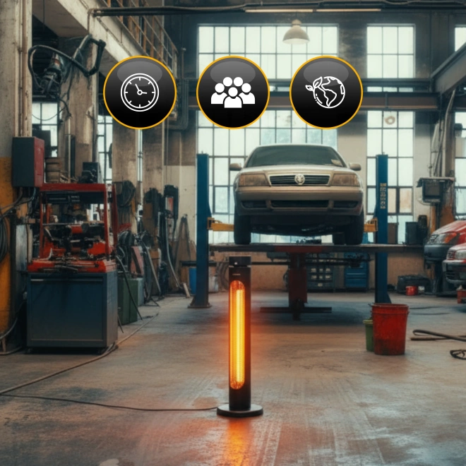 Promiennik podczerwieni Climative IRH-20 AURA - ogrzewanie warsztatu