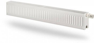Grzejnik PURMO Plint CV22 200x800, moc grzewcza: 579W (75/65/20°C), grzejnik stalowy płytowy z podłączeniem dolnym, typ PURMO Plint Ventil Compact, kolor biały RAL9016 F072202008011300