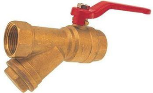 Zawór kulowy z filtrem skośnym 1