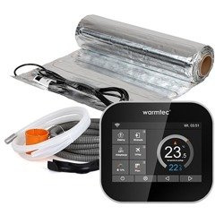 Zestaw ogrzewania podłogowego pod panele | Warmtec AL-25/ITS Czarny 2,5 m²