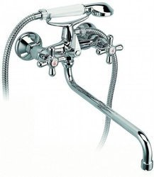 RETRO bateria wannowa ścienna z ruchomą wylewką, chrom XR11A FERRO