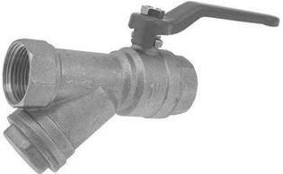 Zawór kulowy z filtrem skośnym 1/2