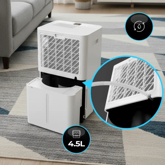 Osuszacz Powietrza Climative DH-20 Cube ION Pochłaniacz Wilgoci 20L WIFi - Oszczędny osuszacz 280 W, R290, automatyczne odszranianie i tryb nocny.