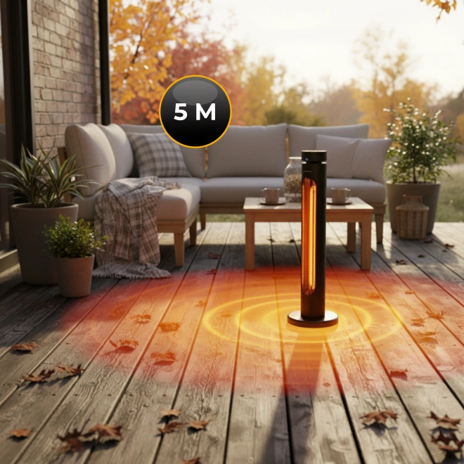 Promiennik podczerwieni Climative IRH-20 AURA - zasięg ciepła