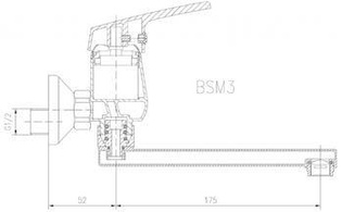 SMILE bateria umywalkowa ścienna, chrom BSM3 FERRO