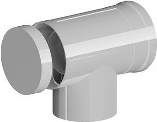 Kolano koncentryczne do systemów kominowych PP-AL 87° DN60/100mm z rewizją z uszczelką [EPDM] ONNLINE OLPP60/100RB