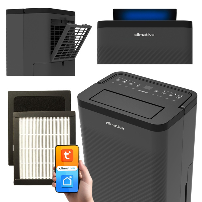 Oczyszczacz powietrza 100 m3 pochłaniacz wilgoci 12l Nexi UV ION  HEPA 20m² - Urządzenie 12 l/24 h do pomieszczeń do 20 m² – skuteczne usuwanie wilgoci.