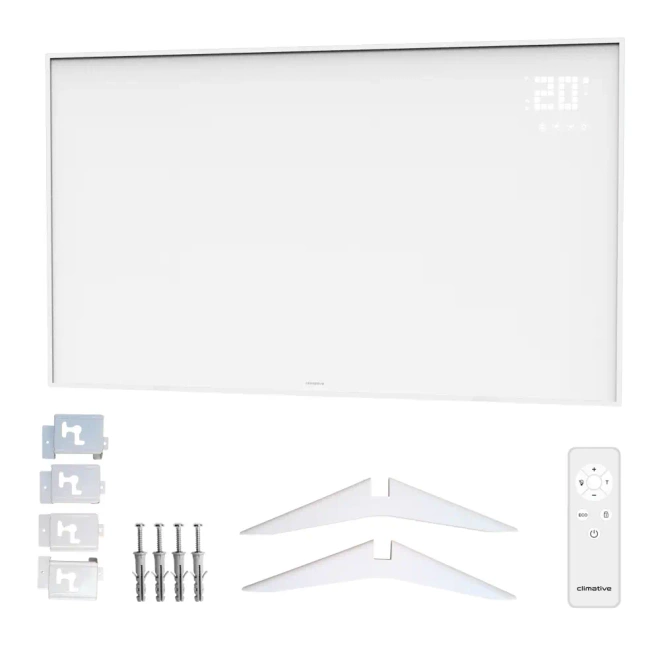 Panel grzewczy na podczerwień promiennik elektryczny WarmUp 770W WiFi LED - Kompletny zestaw WarmUp IRH-077 – promiennik, pilot, instrukcja, akcesoria i oryginalne opakowanie.