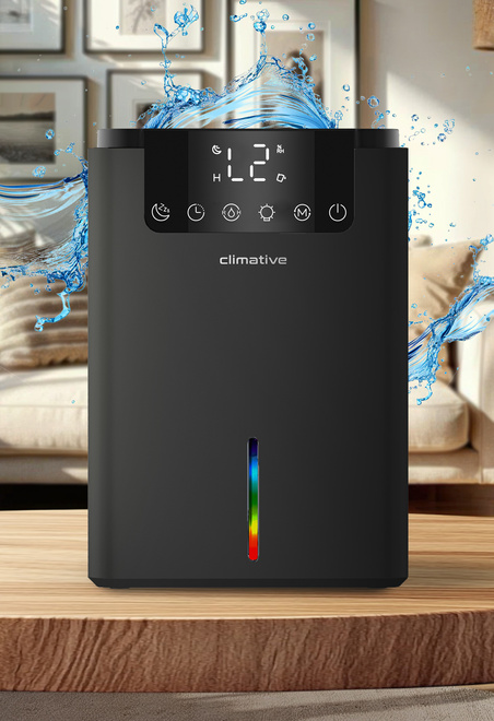 Osuszacz powietrza Climative DH-070 Luxe UV Czarny - aranżacja graficzna