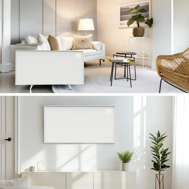 Panel grzewczy na podczerwień promiennik elektryczny WarmUp 770W WiFi LED - Zastosowanie promiennika WarmUp w biurze – komfortowe ogrzewanie bez hałasu.