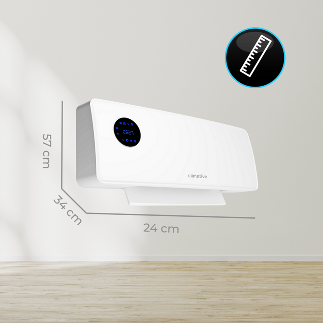 Grzejnik elektryczny SwingAir kurtyna powietrzna 2000W PTC mocna farelka - Ciche ogrzewanie – idealne do sypialni, pokoju dziecka lub gabinetu.