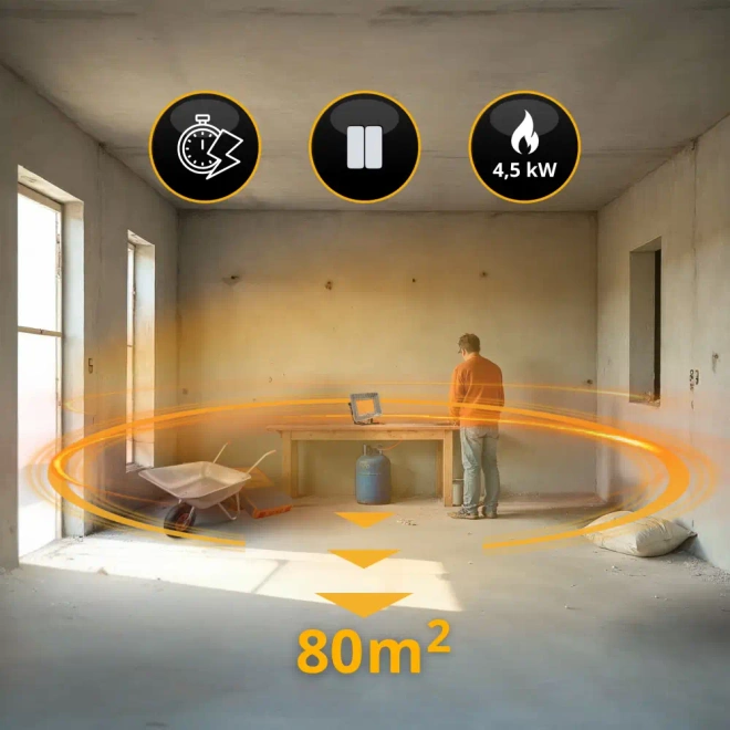 Promiennik gazowy słoneczko 4,5 kw uchwyt na butlę zapalnik PIEZO reduktor - Kratka ochronna i płytki ceramiczne klasy A – trwałość i bezpieczeństwo.