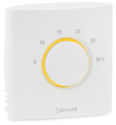 Natynkowy, przewodowy, elektroniczny regulator temperatury - dobowy Salus ERT2024V